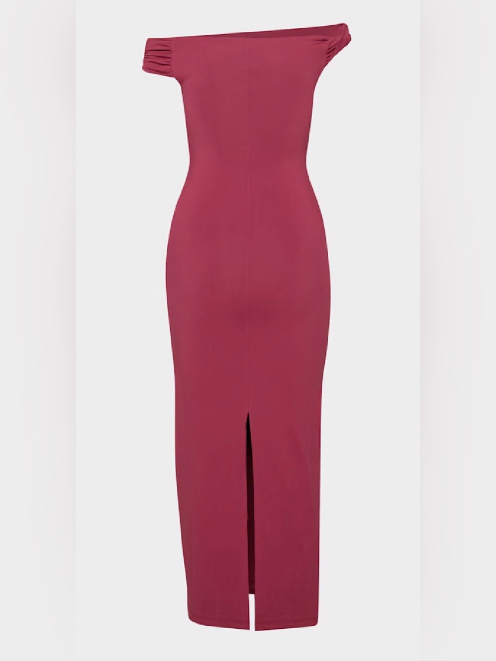 Aritzia Contour Ravish Off-Shoulder Dress in Juicy Rose - Picture 3 of 5